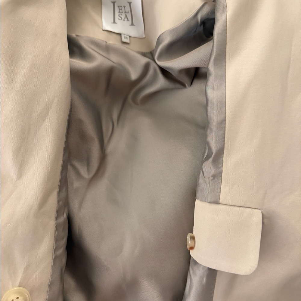 Helsa NWOT Overiszed Cropped Trench in Chino - Picture 13 of 13